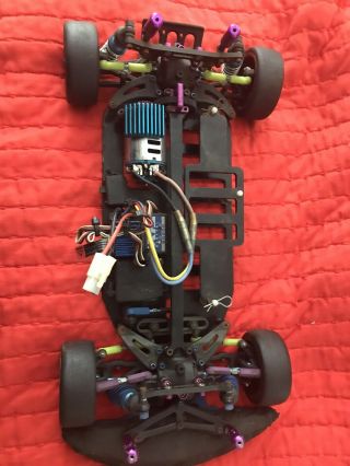 Team Associated Tc3 4wd Vintage Complete Rolling Chassis Blue Aluminum Drift