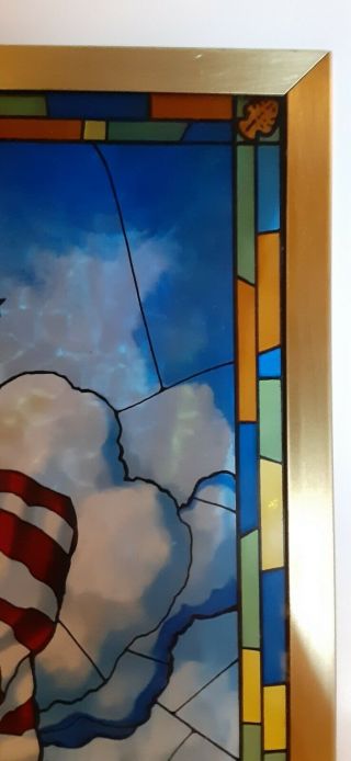 Vintage Boy Scouts of America Eagle Scout Stained Glass Tableau by Jack Woodson 3