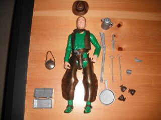Vintage Marx Canadian Mod Green Johnny West With Bronze And Silver Accessories