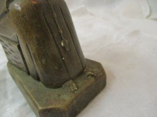 Vintage Chalkware Bookend Monk 1162 3