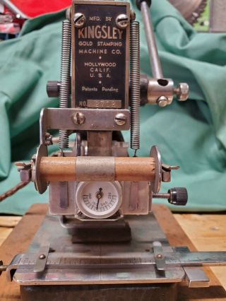 Vintage Kingsley Gold Foil Stamping Machine W/original Wooden Boxes,  & 2 Types. 2