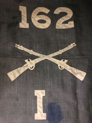 Vintage Us Military Or Home Guard Regimental Flag 162 Crossed Muskets Hand Sewn