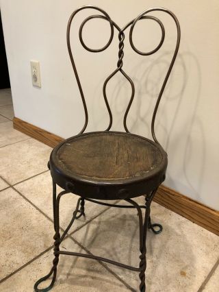 Vintage Ice Cream Wrought Iron Parlor Chair