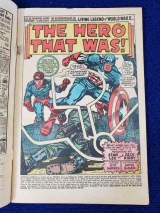 Marvel Comics Captain America 109 UNGRADED 2