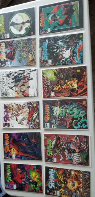 Spawn Set Of 12 1st Versions Vintage Comic Books - Spawn 1 2 9 Other Early Ed