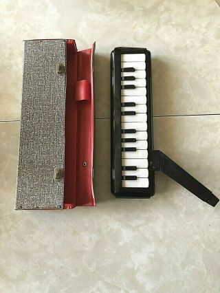 Vintage Hohner Silvertone Melodica Clavietta Organ W/case&mouthpiece Made Italy