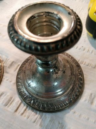 Scrap Frank M.  Whiting Sterling Weighted And Reinforced Candle Stick Holders 8DL 2