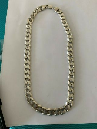 Vintage 20 Inch Italian 925 Sterling Silver 10 Mm Chain 4.  986 Ozs