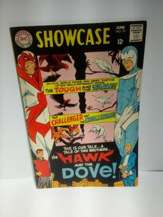 Showcase 75 Fine Plus 6.  5 First Appearance Hawk And Dove Steve Ditko Art 1968