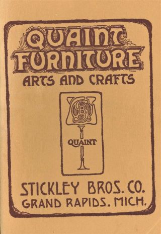 Arts & Crafts Quaint Stickley Brothers - Furniture Lamps Copper / Scarce Book
