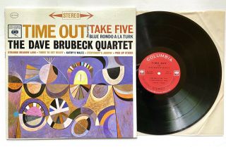 The Dave Brubeck Quartet Time Out Vinyl Lp 2 Eye Stereo 1965 Take Five Ex