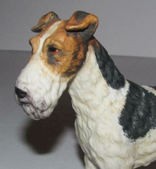 Airedale Porcelain Dog Figurine Andrea By Sadek 6 " X 7 " X 2.  25 "