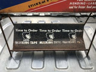Vintage Bear Masking Tape Advertising Store Display Rack Sign Painting Frozen 3