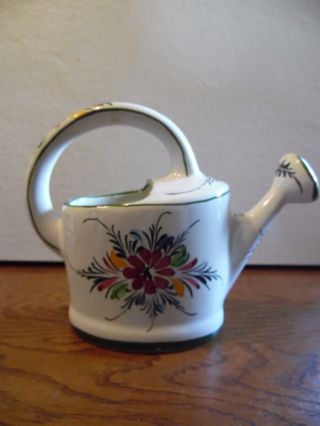 Vintage Jay Willfred Andrea By Sadek Portugal Pottery Water Can Hand Painted
