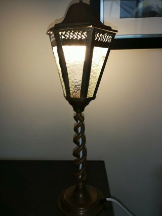 Vintage Brass Victorian Street Light Styletable Lamp W/o