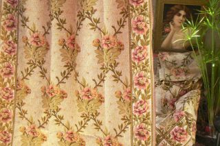 Ancien Rideau Tissu Tapisserie Début Xxéme / Vintage Fabric