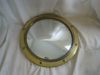 Solid Brass Round Mirror In The Style Of Ship 