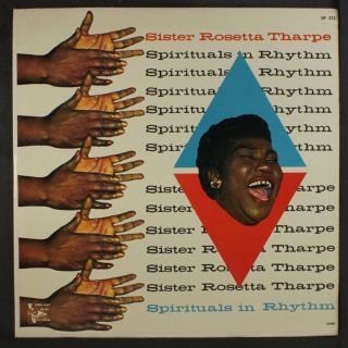 Sister Rosetta Tharpe: Spirituals In Rhythm Lp (mono,  Cover Creases,  5 " Bottom