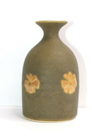 Flower Vase Omc Japan Pottery Bud Vase Weed Pot Wildflower 5 1/2 " Guc Vintage