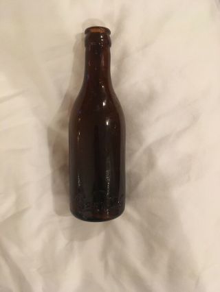 Vintage Amber Coca - Cola Bottle - Straight Side York,  Ny