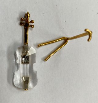 Swarovski Crystal Figurine Memories - Violin with Gold Stand 3