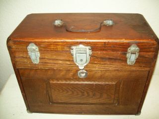Vintage Union Co. ,  Oak 7 Drawer Machinist Tool Box No.  254