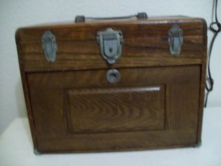 Vintage Union Co. ,  Oak 7 Drawer Machinist Tool Box No.  254 3