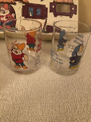 K.  Onishi Vintage Disney The Seven Dwarfs Glass Set 2