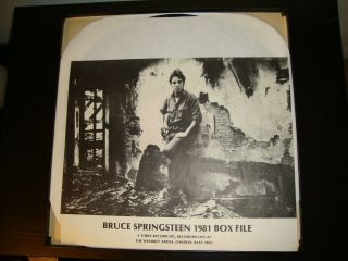 Bruce Springsteen 1981 Box File Live Recording At Wembley Arena London 3 Lp Set