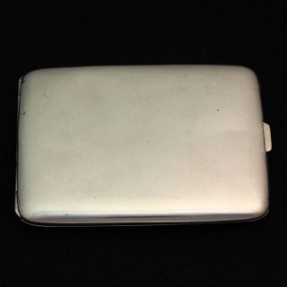Vintage Engraved Sterling Silver Hinged Cigarette Case / Business Card Holder