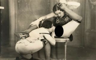 Nude Lesbians In Action - Scarce Vintage Photograph - C1910 - 1925