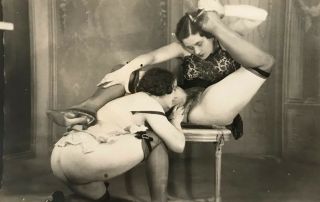Nude Lesbians in Action - Scarce Vintage Photograph - c1910 - 1925 2