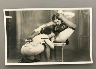 Nude Lesbians in Action - Scarce Vintage Photograph - c1910 - 1925 3