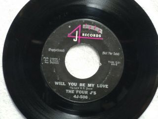 Northern Soul The Four J S Will You Be My Love 4 J Records 506 Dj