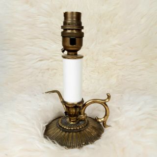 Vintage Candlestick Brass Bedside Table Lamp Base Shabby Chic French