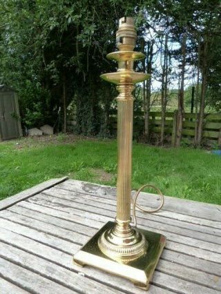 Lovely Vintage Brass Column Table Lamp