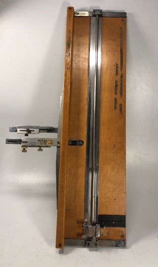 Vintage,  Keeton Kutter Mat Cutter 42 " With Measuring Arm Mat Guide