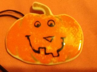 Longaberger Basket Pumpkin Tie - On / Pin Jack - O - Lantern Fall,  Halloween 2 - 1/2 " Euc