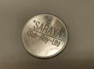 Saraya Vintage Promotional Coin Love Has Taken Its Toll 80s Metal Rock Band Rare
