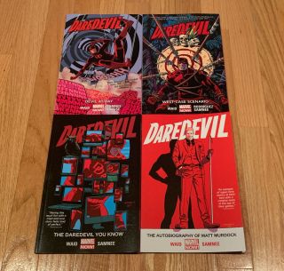Daredevil Volume 1 2 3 4 Complete Set By Mark Waid.  Marvel Tpb 1 - 4.