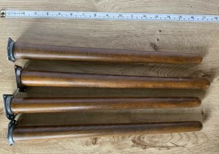 Vintage 4 X Wooden Table Legs Screw In Mid Century Mcm 16inch
