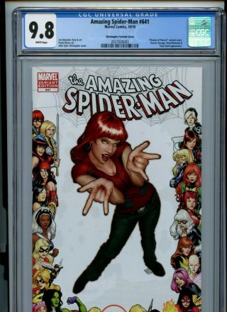 Spider - Man 641 Cgc 9.  8 Women Of Marvel Christopher Variant Mary Jane Mj