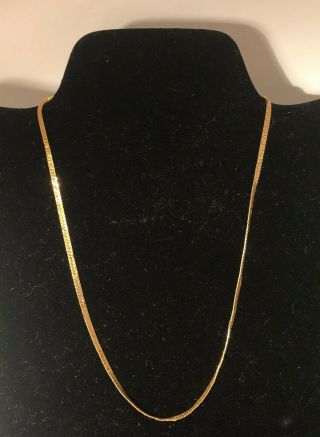 Vintage 14k Yellow Gold Necklace 4.  7 Grams 16 " Inches Spring Ring Clasp