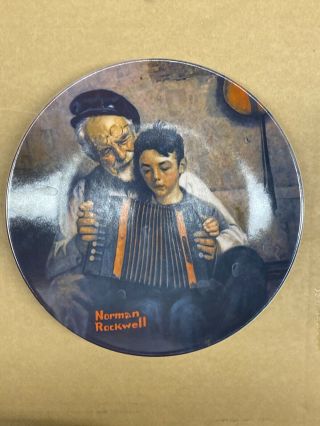 Norman Rockwell Plate " The Music Maker " 1981 Limited Edition Authentic Rare