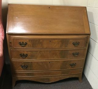National Mt Airy Small Secretary Desk,  Solid Wood,  Brown.