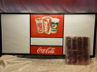 Coca Cola Menu Board Sign W/ Letters & Numbers - Vintage 1990 