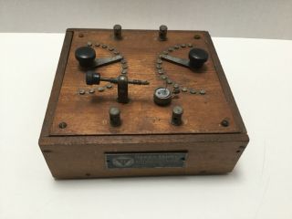 Antique Crystal Radio Detector Set Hawkes Farmer Electric Vintage 1920s Receiver