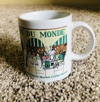 Vintage Cafe Du Monde Coffee Mug Cup Orleans Louisiana Beignets