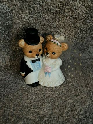Bride And Groom Wedding Bears Figurines Home Interiors