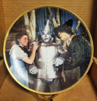 Mgm Wizard Of Oz The Tin Man Speaks Hamilton Collectors Plate.  Oil Can